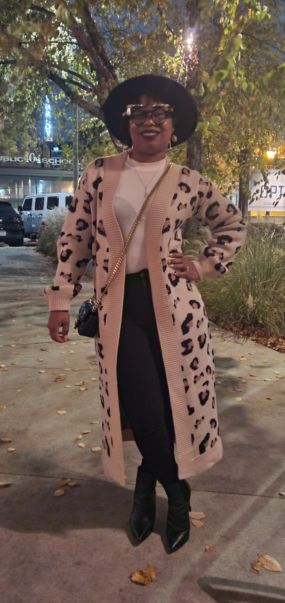 THE SPOTTED LEOPARD  CARDIGAN