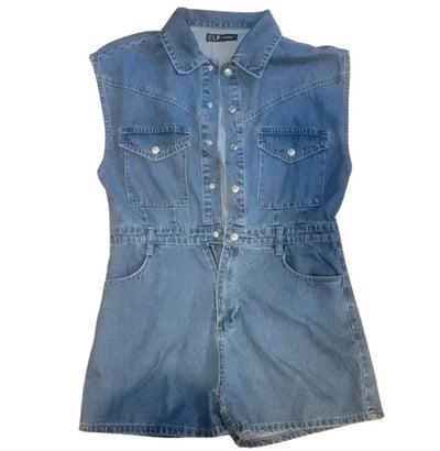 Denim Romper