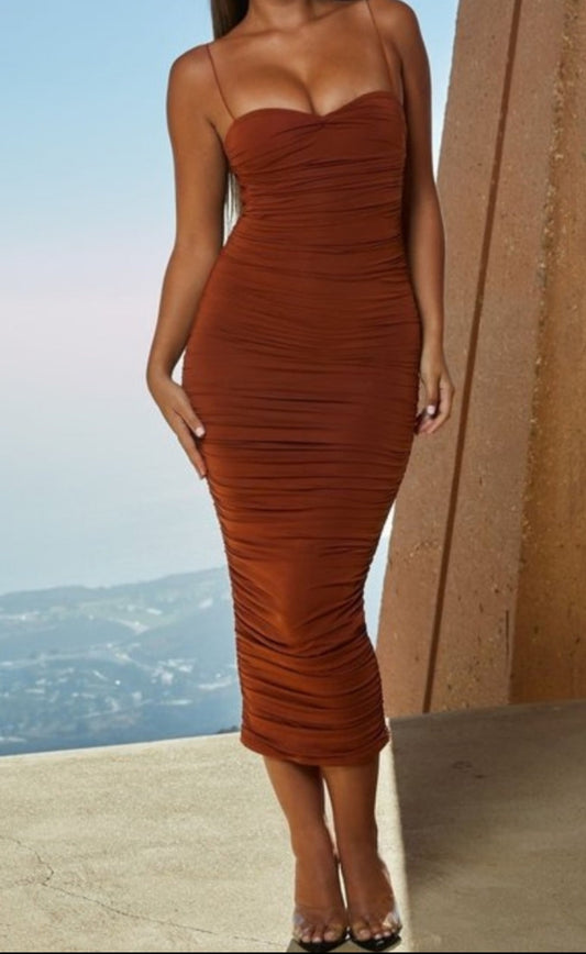 THE RUCHED MERMAID COCKTAIL DRESS
