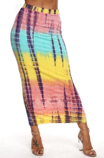 THE DAISY TIE  DYE SKIRT