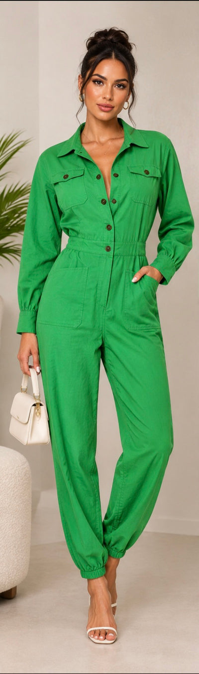 Emerald Utility Luxe Jumpsuit